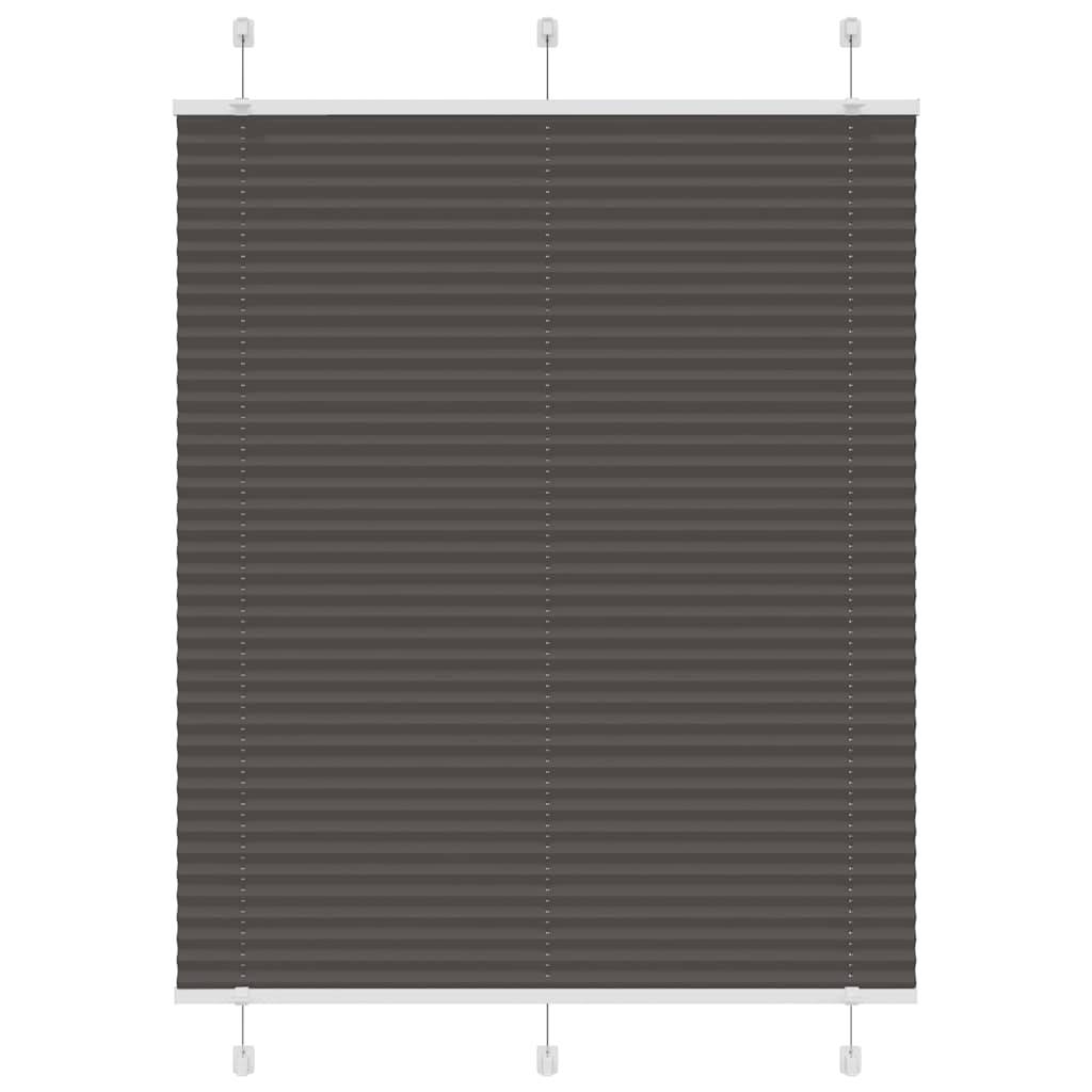 vidaXL Plissee Schwarz 105x150 cm Stoffbreite 104,4 cm Polyester
