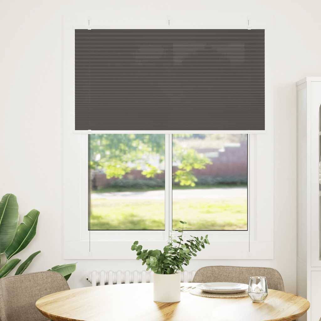 vidaXL Plissee Schwarz 110x150 cm Stoffbreite 109,4 cm Polyester