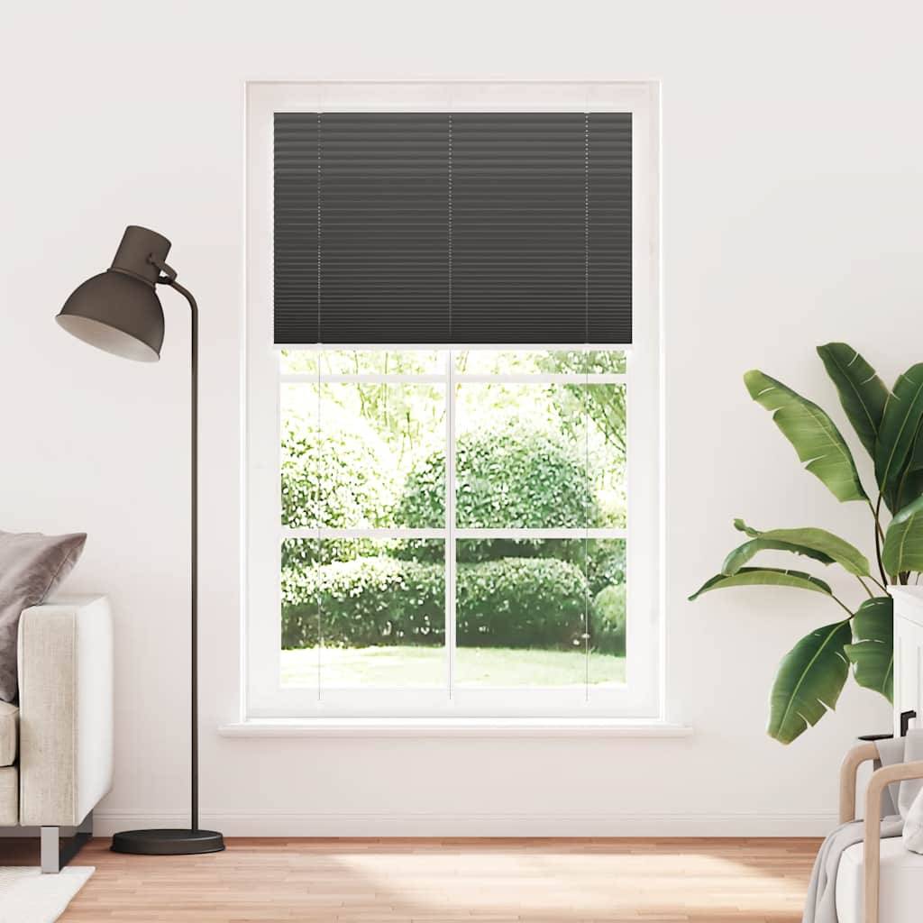vidaXL Plissee Schwarz 120x200 cm Stoffbreite 119,4 cm Polyester