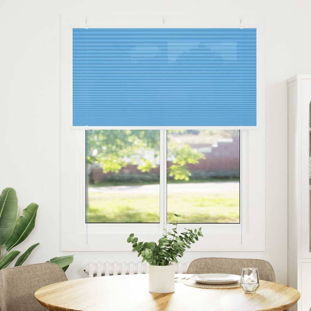 vidaXL Plissee Blau 110x100 cm Stoffbreite 109,4 cm Polyester
