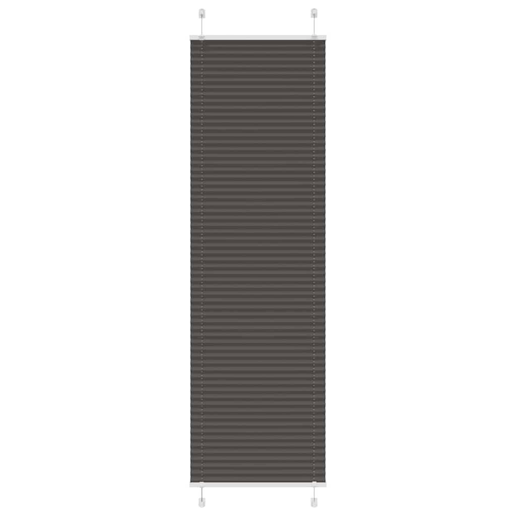vidaXL Plissee Schwarz 60x200 cm Stoffbreite 59,4 cm Polyester