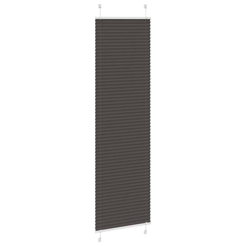 vidaXL Plissee Schwarz 55x200 cm Stoffbreite 54,4 cm Polyester