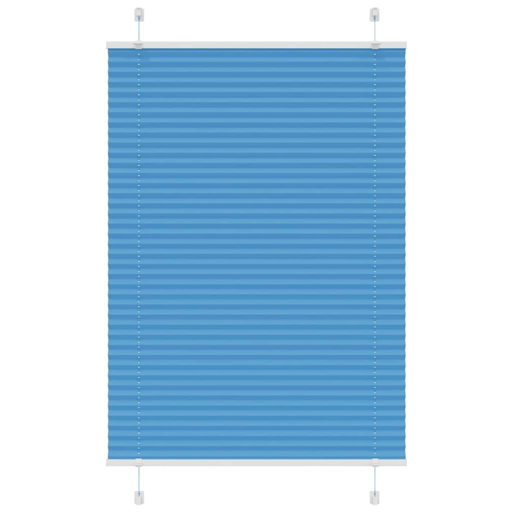 vidaXL Plissee Blau 100x100 cm Stoffbreite 99,4 cm Polyester