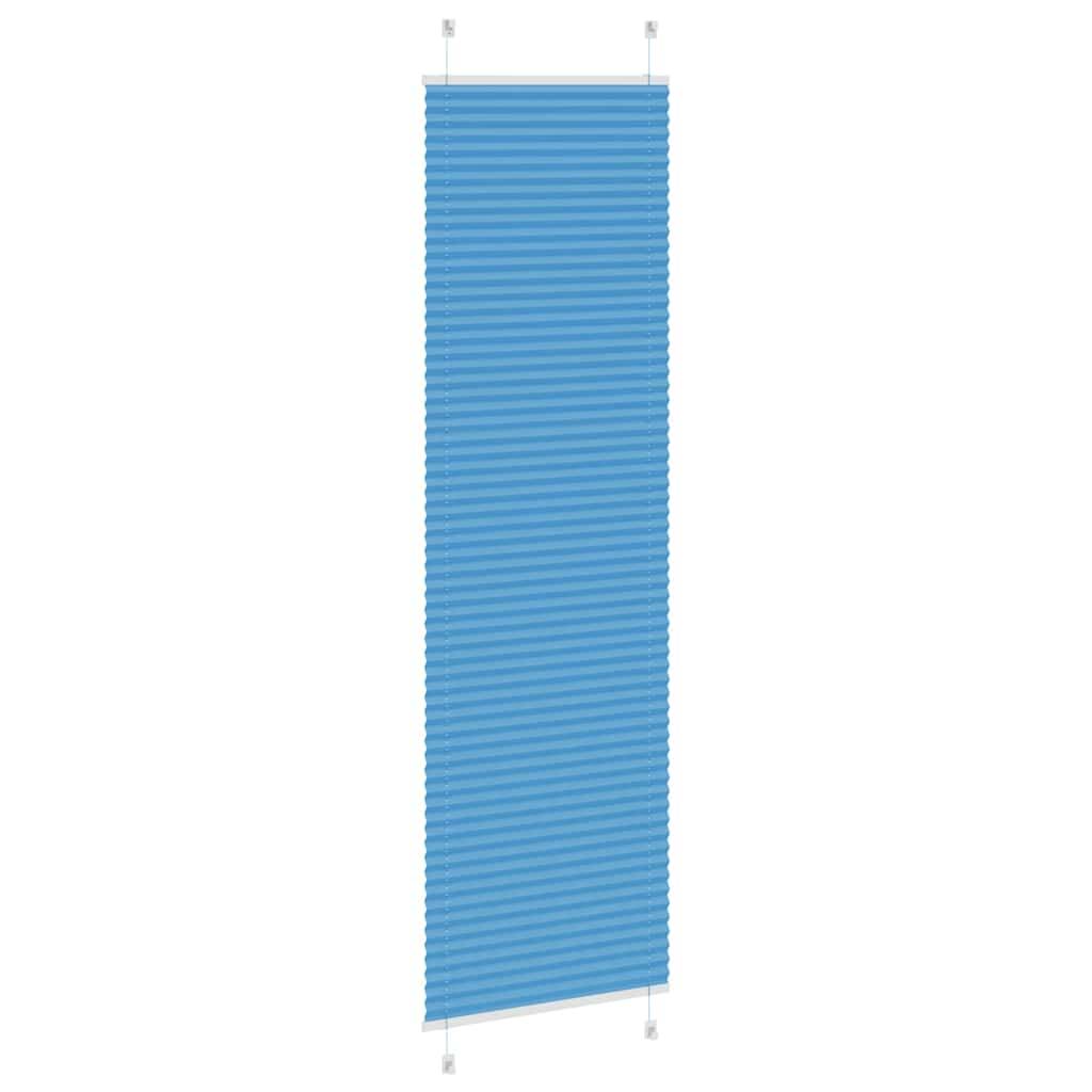 vidaXL Plissee Blau 60x200 cm Stoffbreite 59,4 cm Polyester