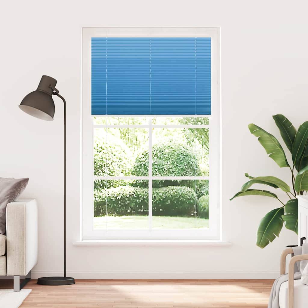 vidaXL Plissee Blau 120x200 cm Stoffbreite 119,4 cm Polyester