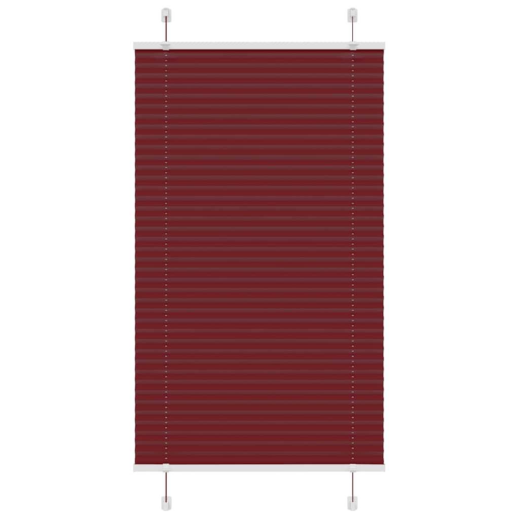 vidaXL Plissee Bordeauxrot 75x100 cm Stoffbreite 74,4 cm Polyester