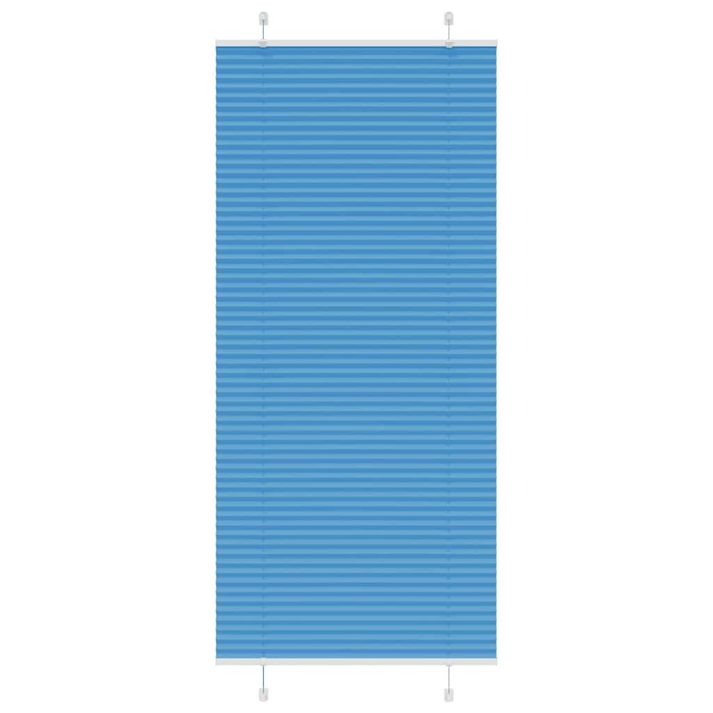 vidaXL Plissee Blau 95x200 cm Stoffbreite 94,4 cm Polyester