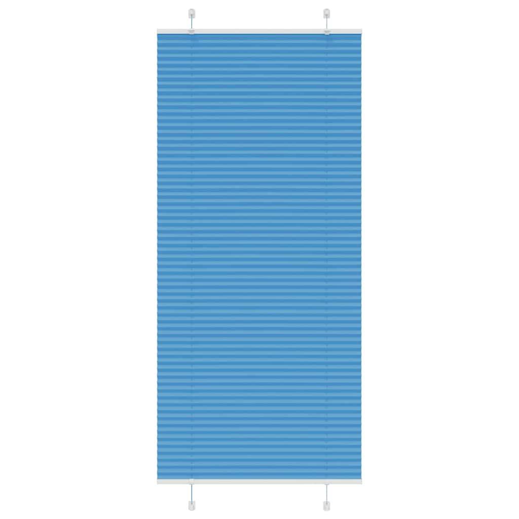 vidaXL Plissee Blau 85x200 cm Stoffbreite 84,4 cm Polyester