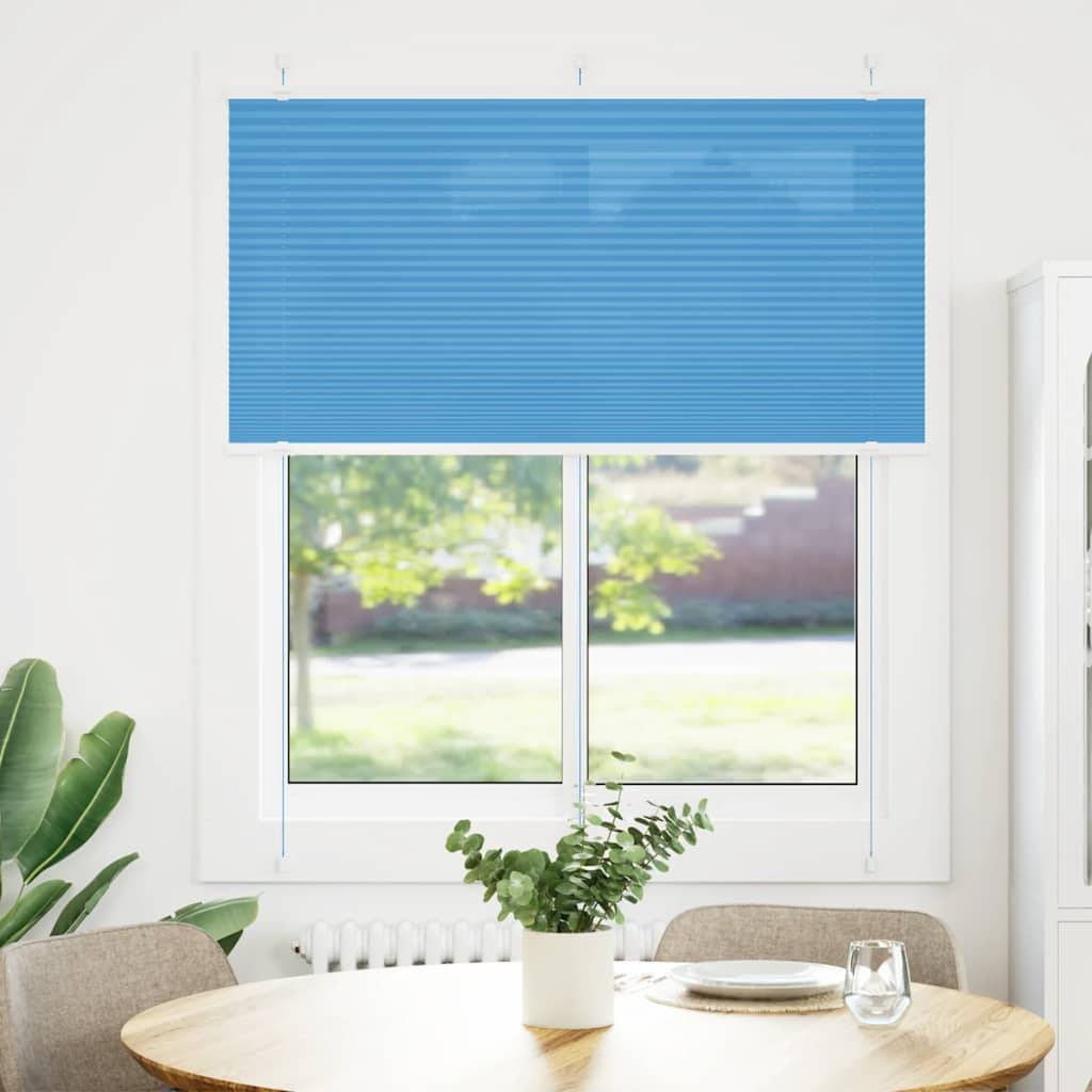vidaXL Plissee Blau 120x150 cm Stoffbreite 119,4 cm Polyester