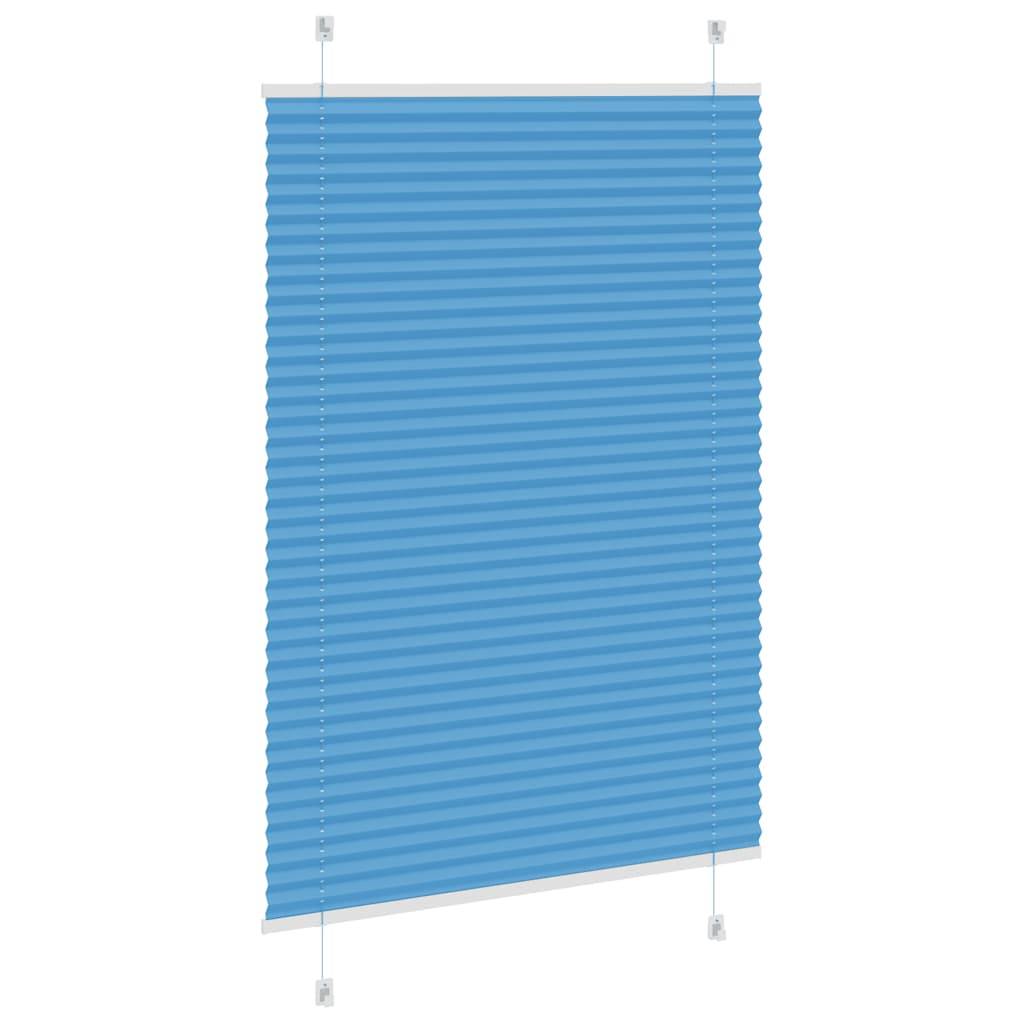 vidaXL Plissee Blau 95x150 cm Stoffbreite 94,4 cm Polyester