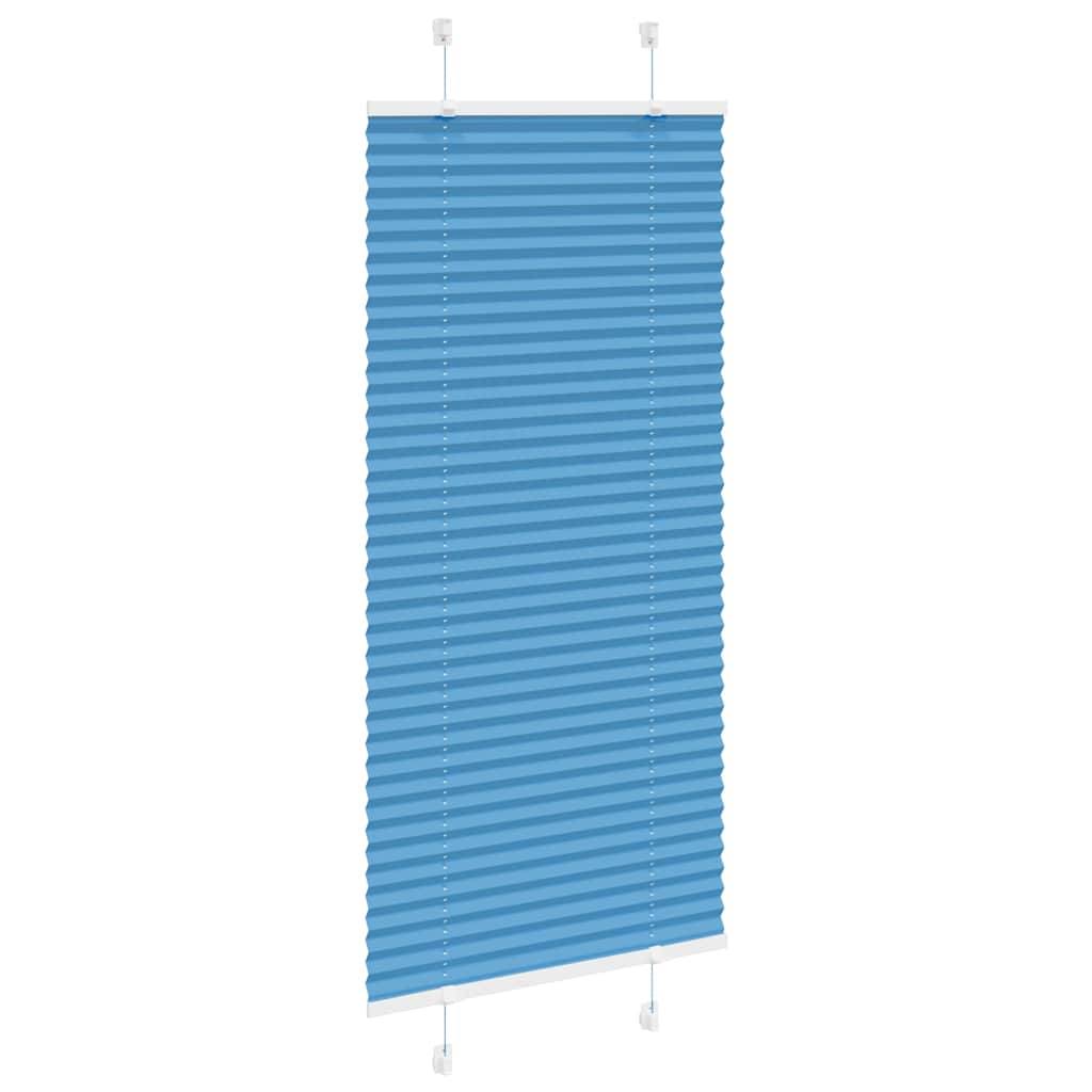 vidaXL Plissee Blau 55x150 cm Stoffbreite 54,4 cm Polyester