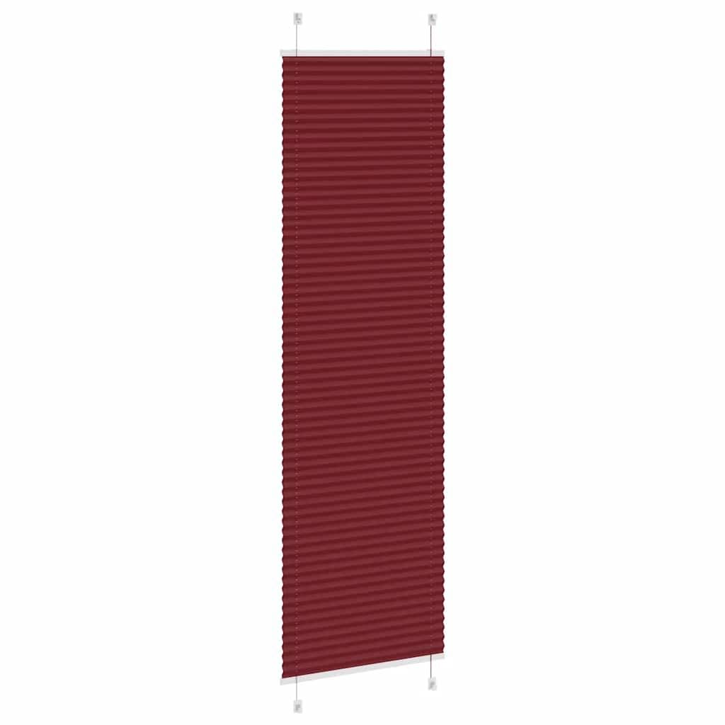 vidaXL Plissee Bordeauxrot 65x200 cm Stoffbreite 64,4 cm Polyester
