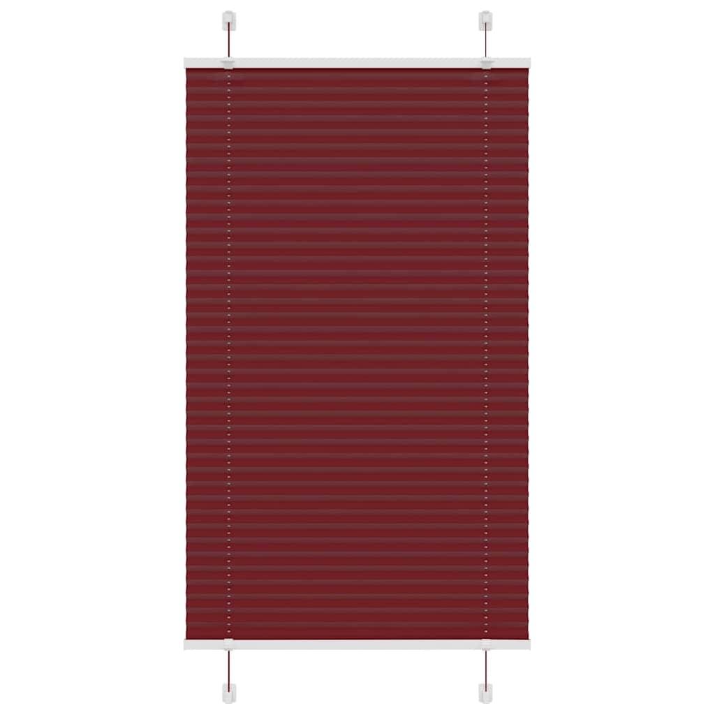vidaXL Plissee Bordeauxrot 80x150 cm Stoffbreite 79,4 cm Polyester