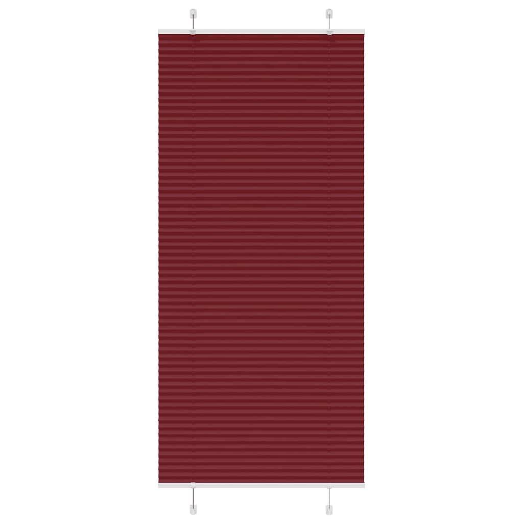 vidaXL Plissee Bordeauxrot 90x200 cm Stoffbreite 89,4 cm Polyester