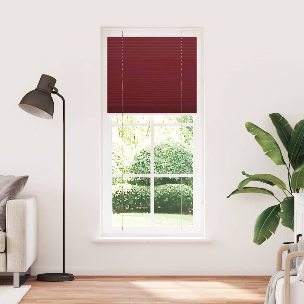 vidaXL Plissee Bordeauxrot 100x200 cm Stoffbreite 99,4 cm Polyester