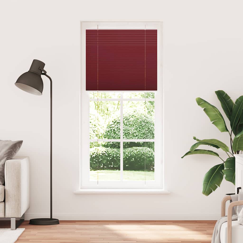 vidaXL Plissee Bordeauxrot 90x200 cm Stoffbreite 89,4 cm Polyester