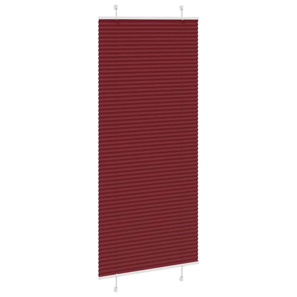 vidaXL Plissee Bordeauxrot 90x200 cm Stoffbreite 89,4 cm Polyester