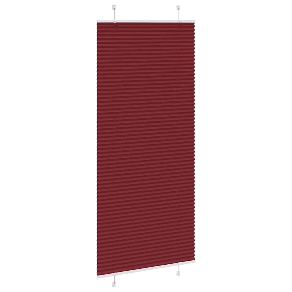 vidaXL Plissee Bordeauxrot 90x200 cm Stoffbreite 89,4 cm Polyester