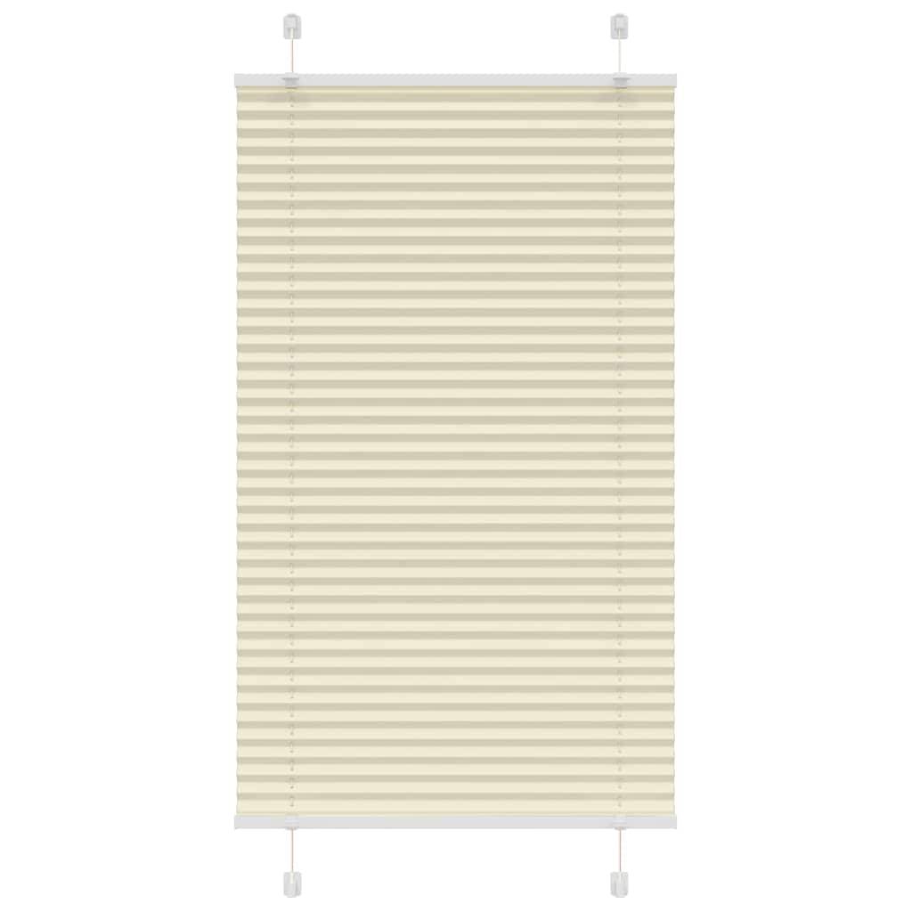 vidaXL Plissee Creme 75x100 cm Stoffbreite 74,4 cm Polyester
