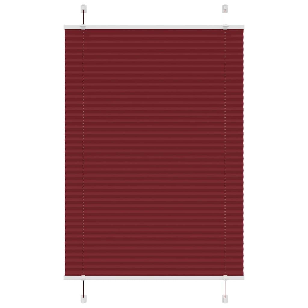 vidaXL Plissee Bordeauxrot 90x150 cm Stoffbreite 89,4 cm Polyester