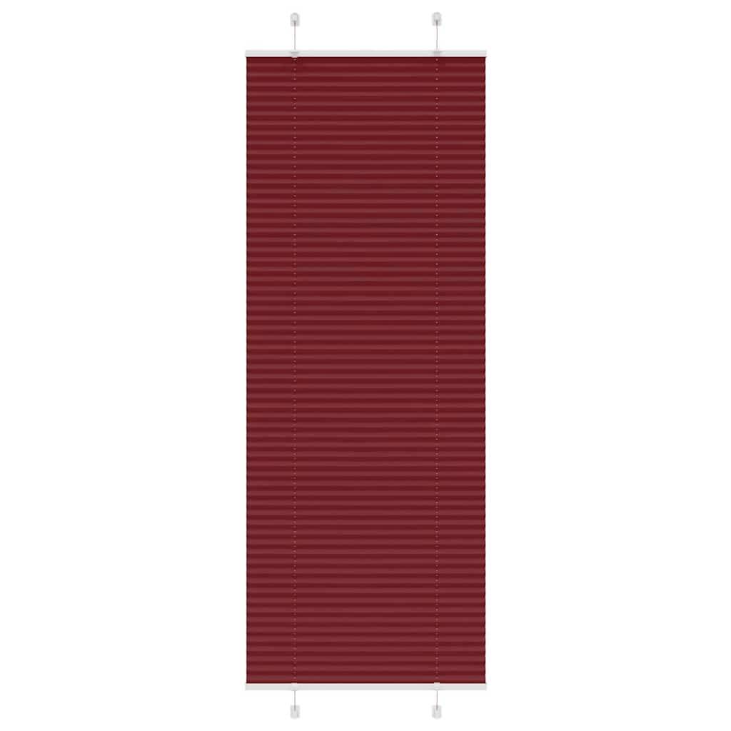 vidaXL Plissee Bordeauxrot 75x200 cm Stoffbreite 74,4 cm Polyester