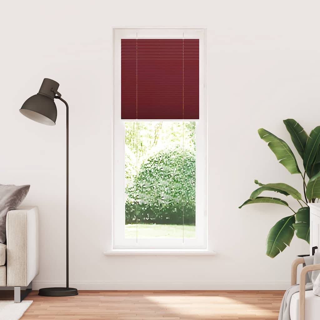 vidaXL Plissee Bordeauxrot 80x200 cm Stoffbreite 79,4 cm Polyester
