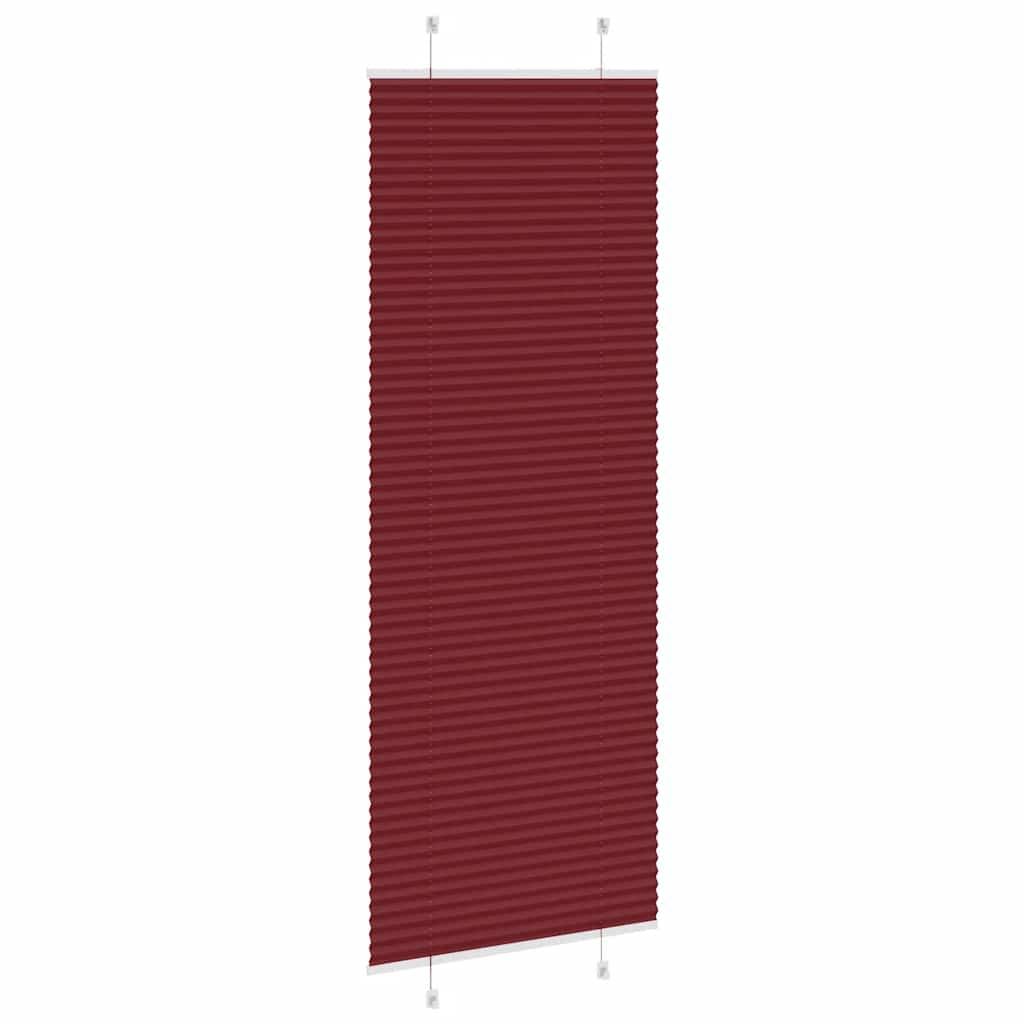 vidaXL Plissee Bordeauxrot 75x200 cm Stoffbreite 74,4 cm Polyester