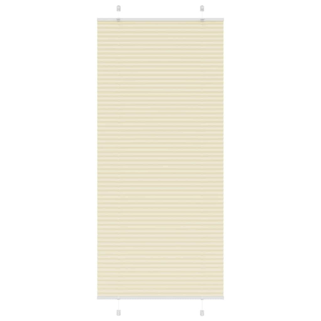 vidaXL Plissee Creme 95x200 cm Stoffbreite 94,4 cm Polyester