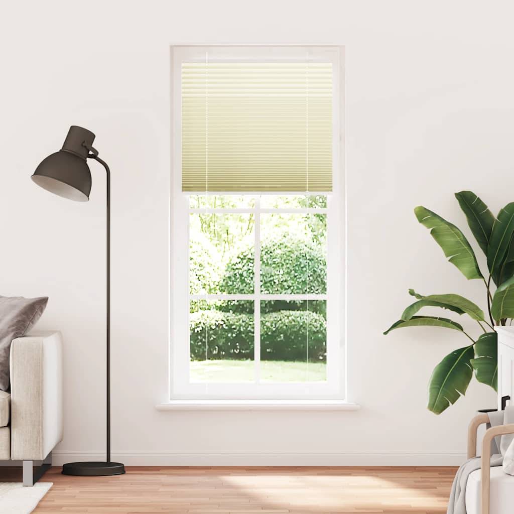 vidaXL Plissee Creme 95x200 cm Stoffbreite 94,4 cm Polyester