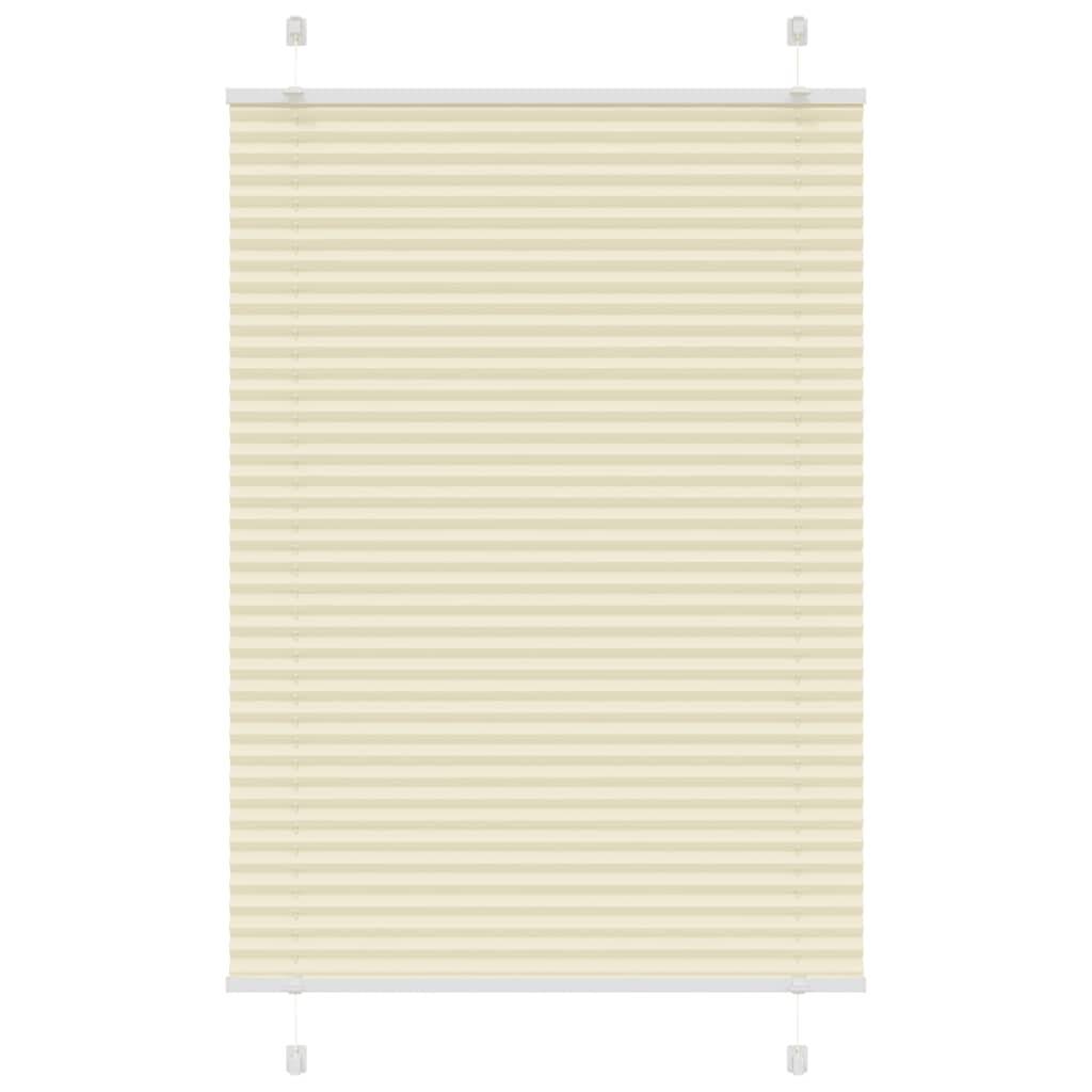 vidaXL Plissee Creme 95x100 cm Stoffbreite 94,4 cm Polyester