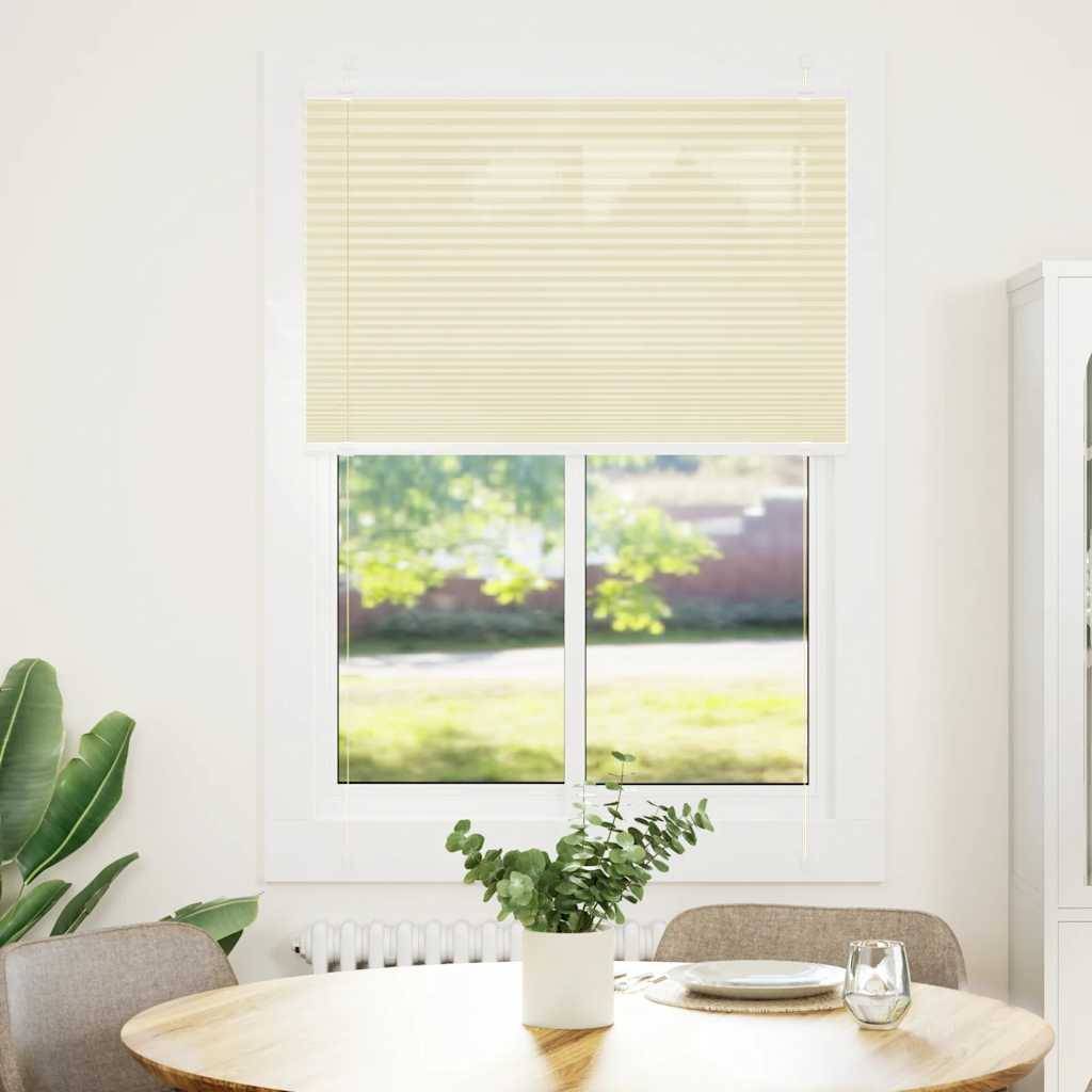 vidaXL Plissee Creme 95x150 cm Stoffbreite 94,4 cm Polyester
