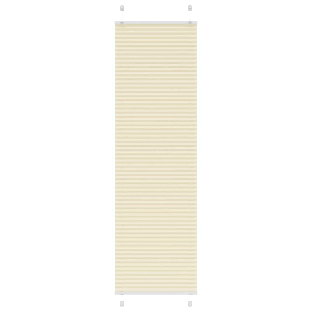 vidaXL Plissee Creme 65x200 cm Stoffbreite 64,4 cm Polyester