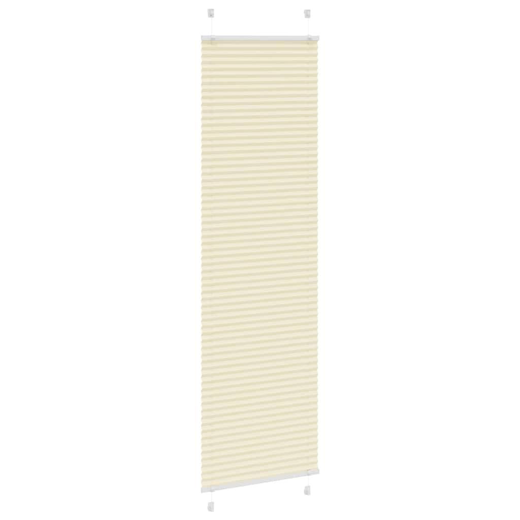 vidaXL Plissee Creme 65x200 cm Stoffbreite 64,4 cm Polyester