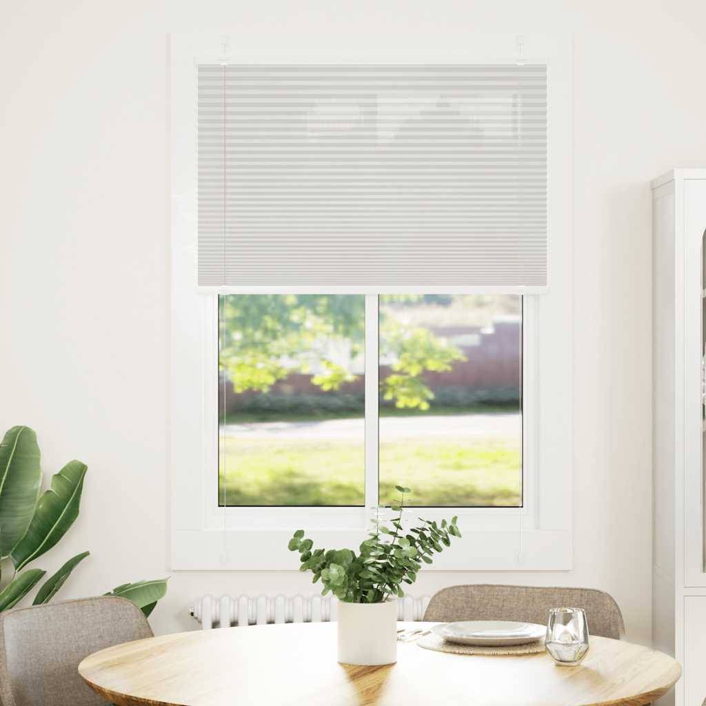vidaXL Plissee Hellgrau 85x100 cm Stoffbreite 84,4 cm Polyester
