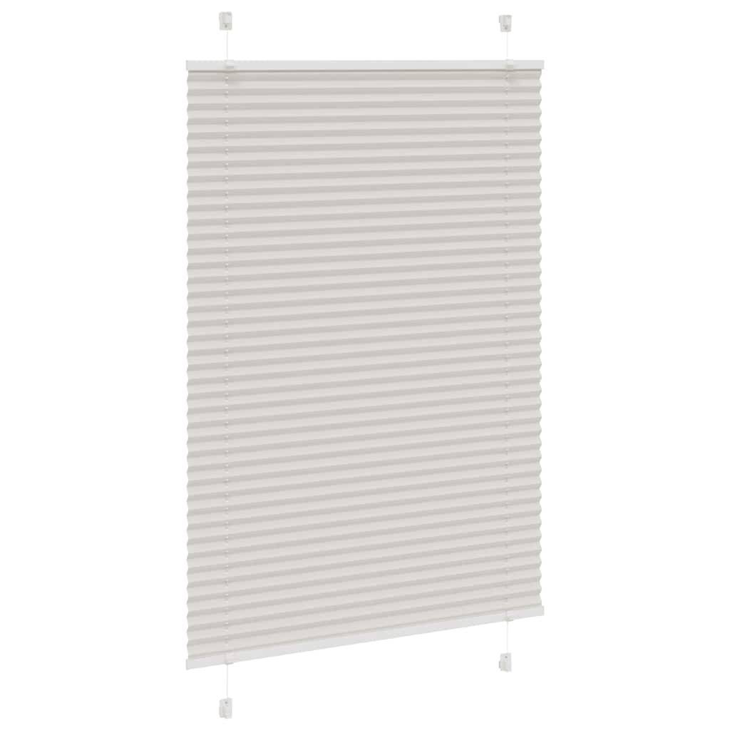 vidaXL Plissee Hellgrau 85x100 cm Stoffbreite 84,4 cm Polyester