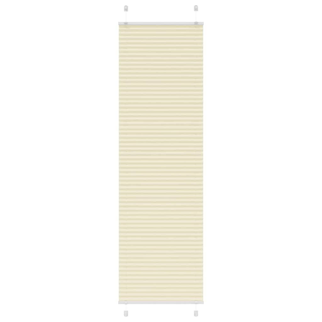 vidaXL Plissee Creme 55x200 cm Stoffbreite 54,4 cm Polyester
