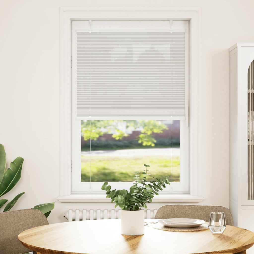 vidaXL Plissee Hellgrau 75x100 cm Stoffbreite 74,4 cm Polyester