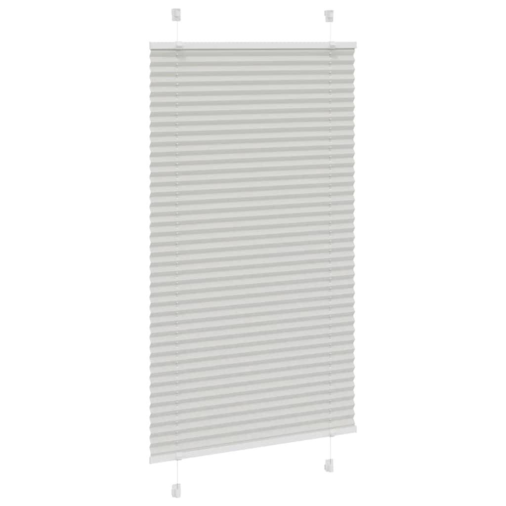 vidaXL Plissee Hellgrau 80x100 cm Stoffbreite 79,4 cm Polyester