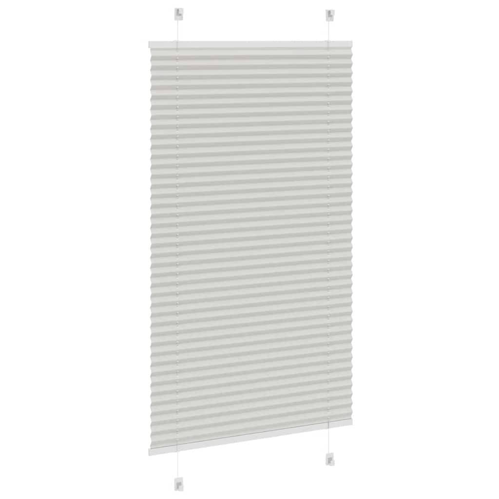 vidaXL Plissee Hellgrau 75x100 cm Stoffbreite 74,4 cm Polyester