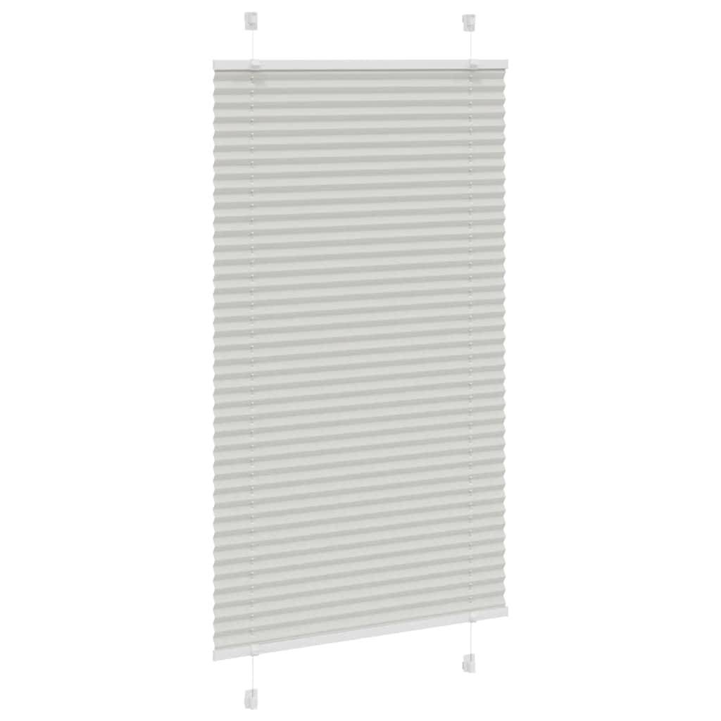 vidaXL Plissee Hellgrau 75x100 cm Stoffbreite 74,4 cm Polyester