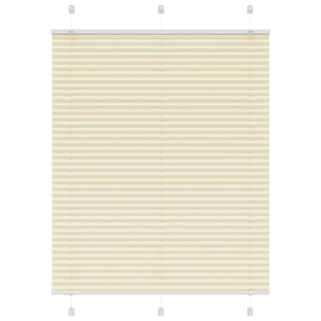 vidaXL Plissee Creme 110x100 cm Stoffbreite 109,4 cm Polyester