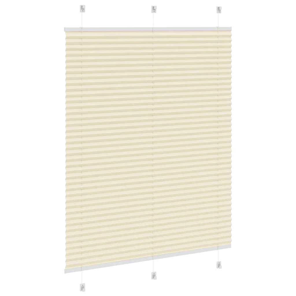 vidaXL Plissee Creme 110x150 cm Stoffbreite 109,4 cm Polyester
