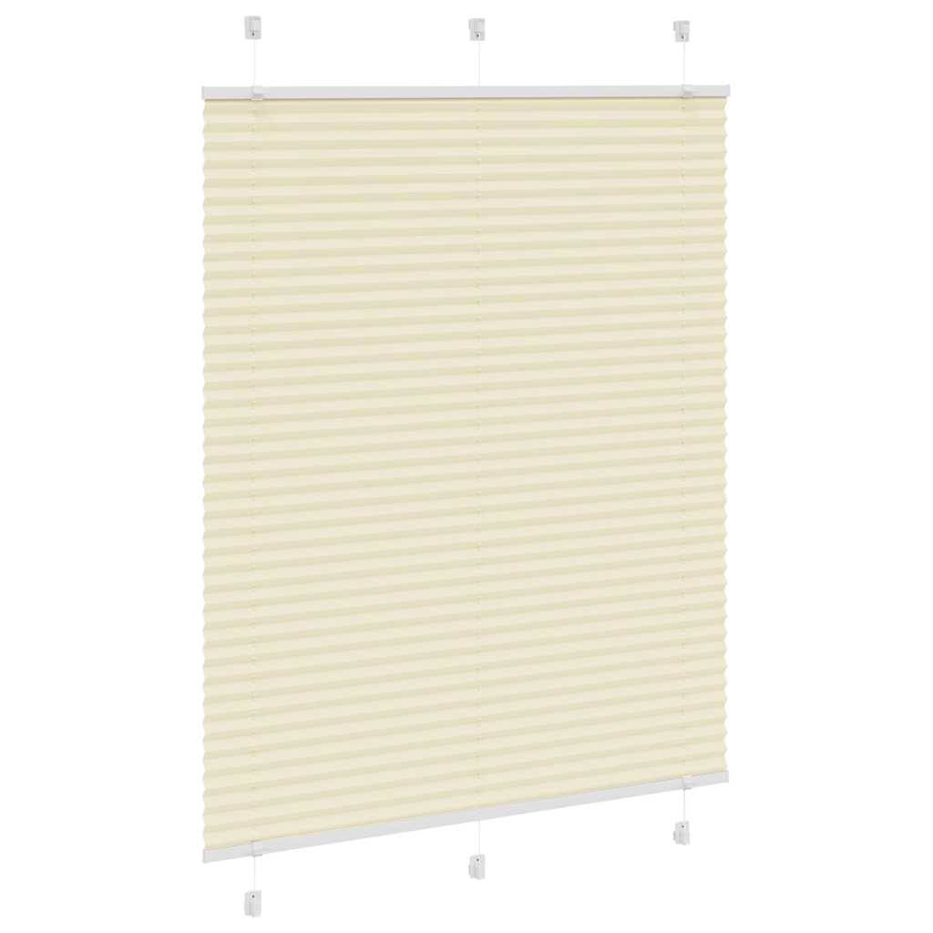 vidaXL Plissee Creme 105x150 cm Stoffbreite 104,4 cm Polyester
