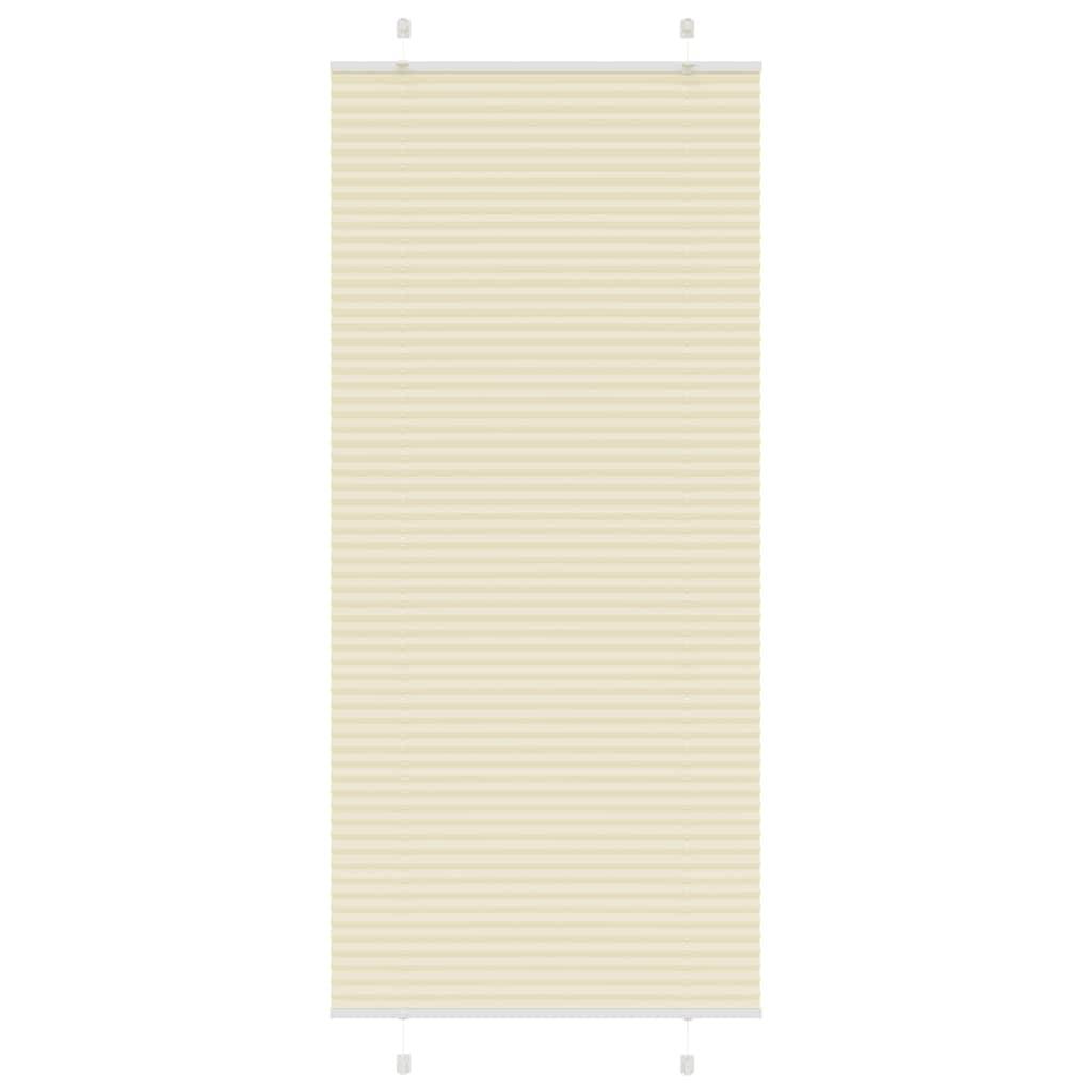 vidaXL Plissee Creme 85x200 cm Stoffbreite 84,4 cm Polyester