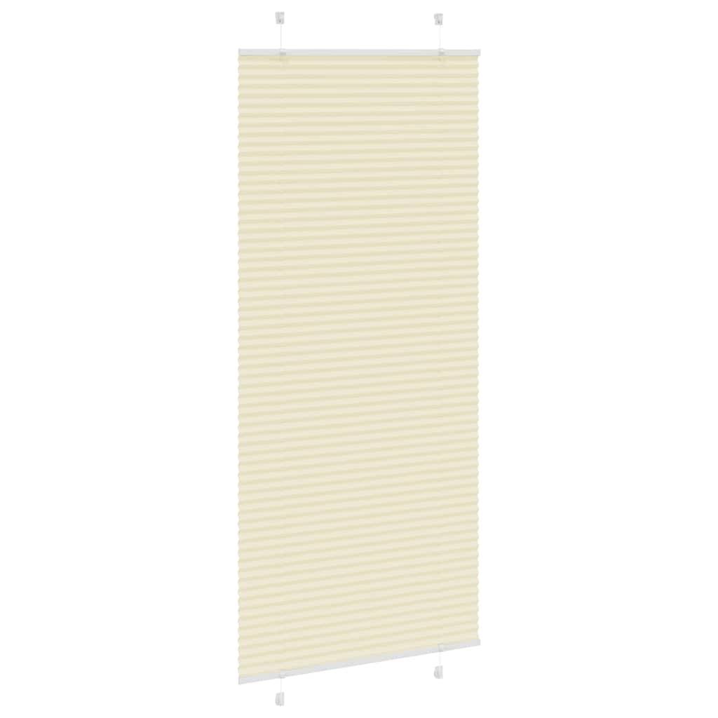 vidaXL Plissee Creme 85x200 cm Stoffbreite 84,4 cm Polyester