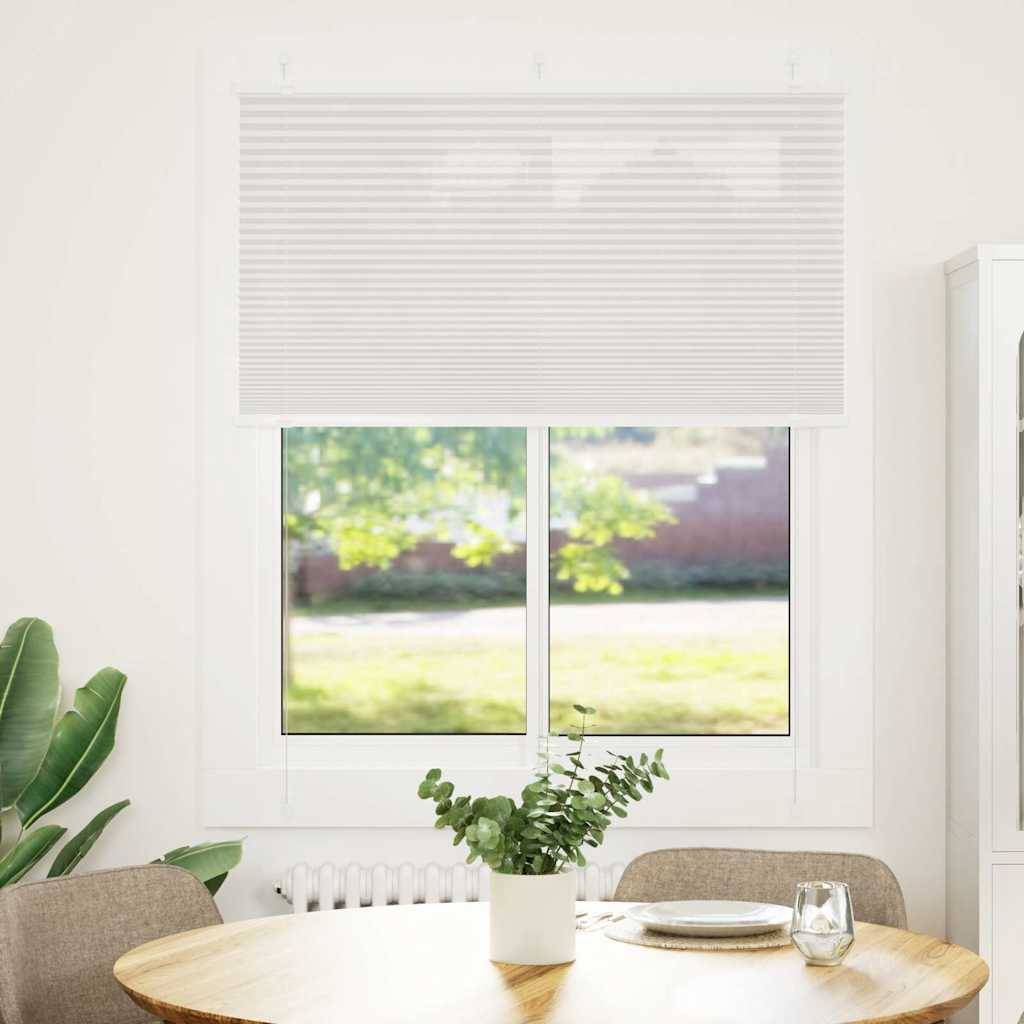 vidaXL Plissee Hellgrau 105x100 cm Stoffbreite 104,4 cm Polyester