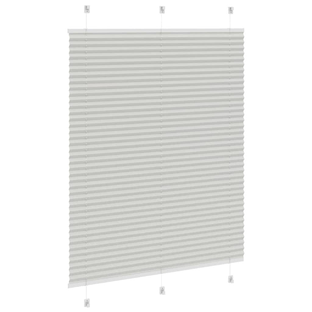 vidaXL Plissee Hellgrau 105x100 cm Stoffbreite 104,4 cm Polyester