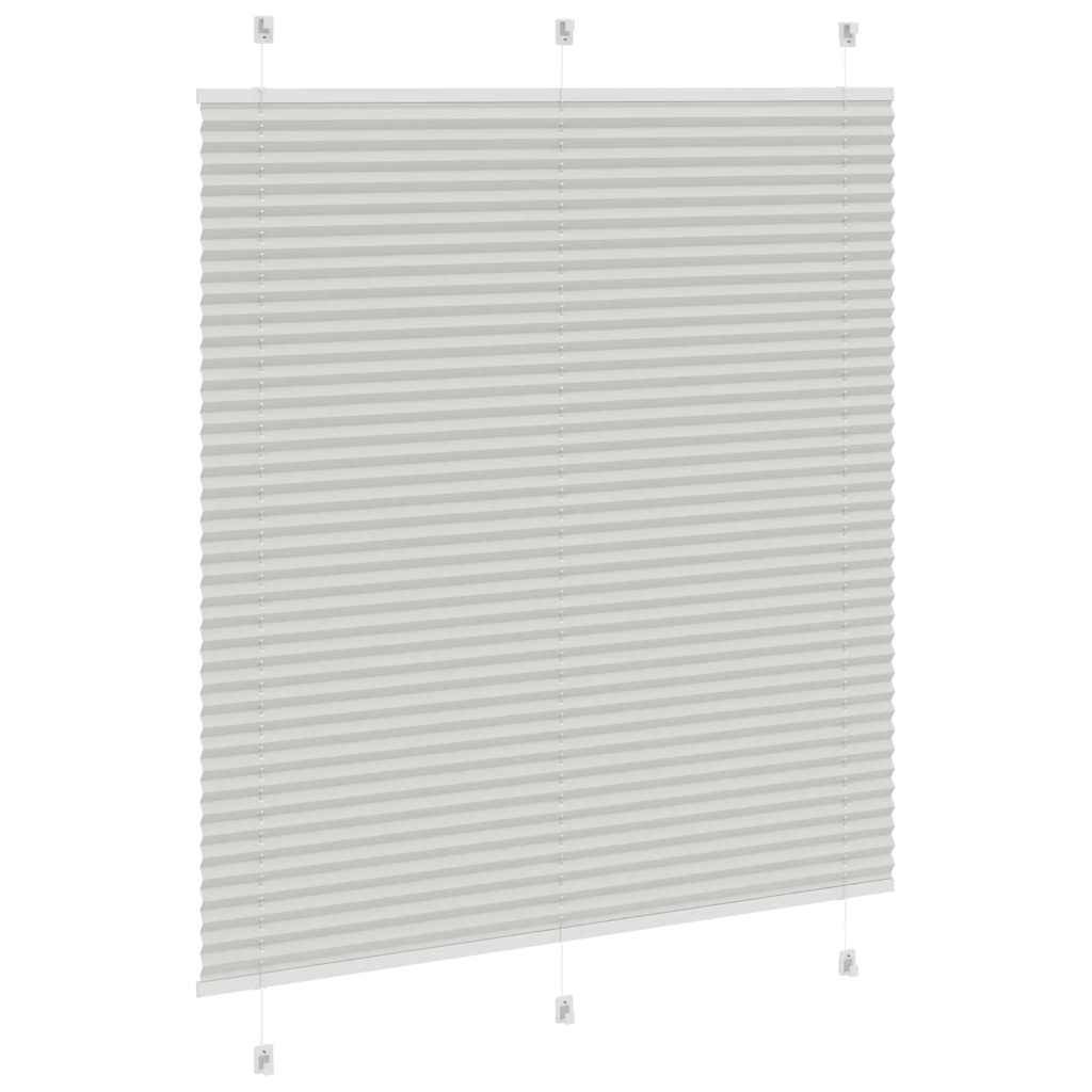 vidaXL Plissee Hellgrau 115x150 cm Stoffbreite 114,4 cm Polyester
