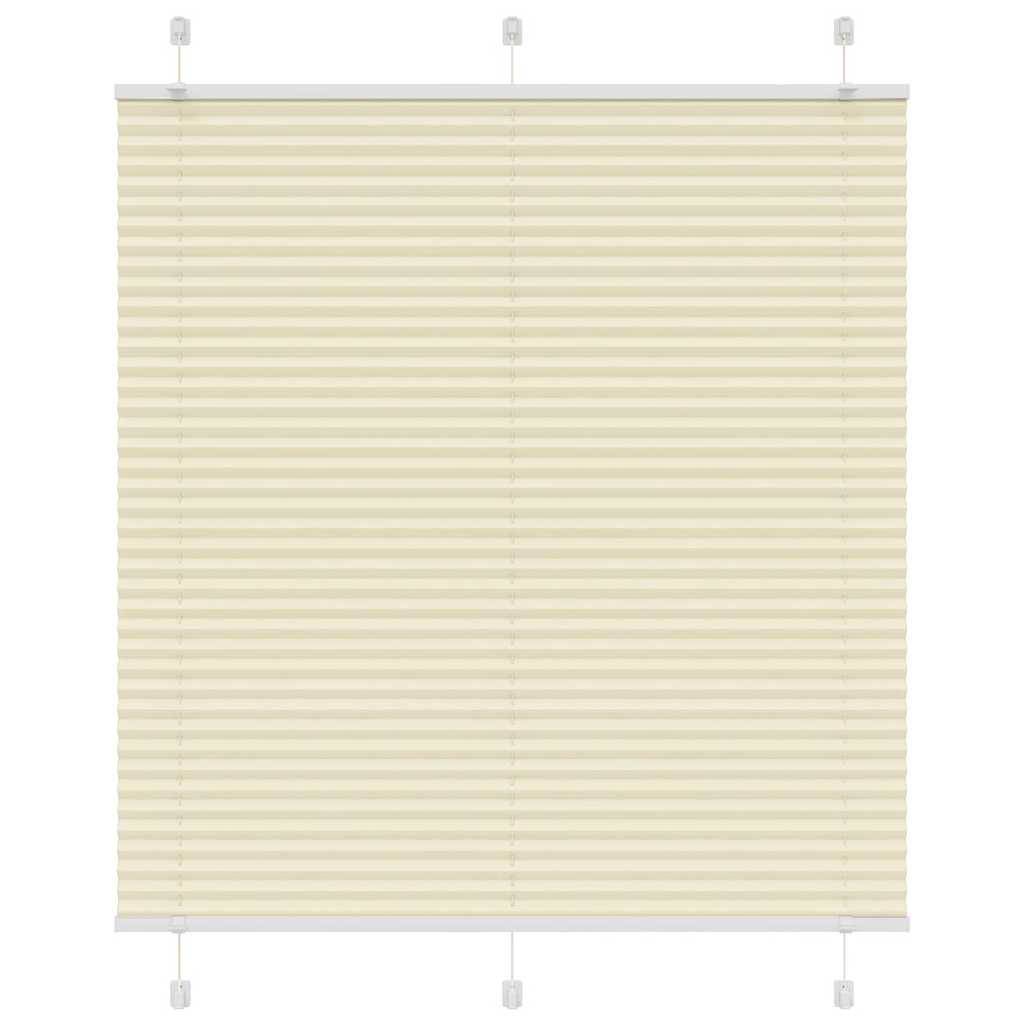vidaXL Plissee Creme 120x100 cm Stoffbreite 119,4 cm Polyester