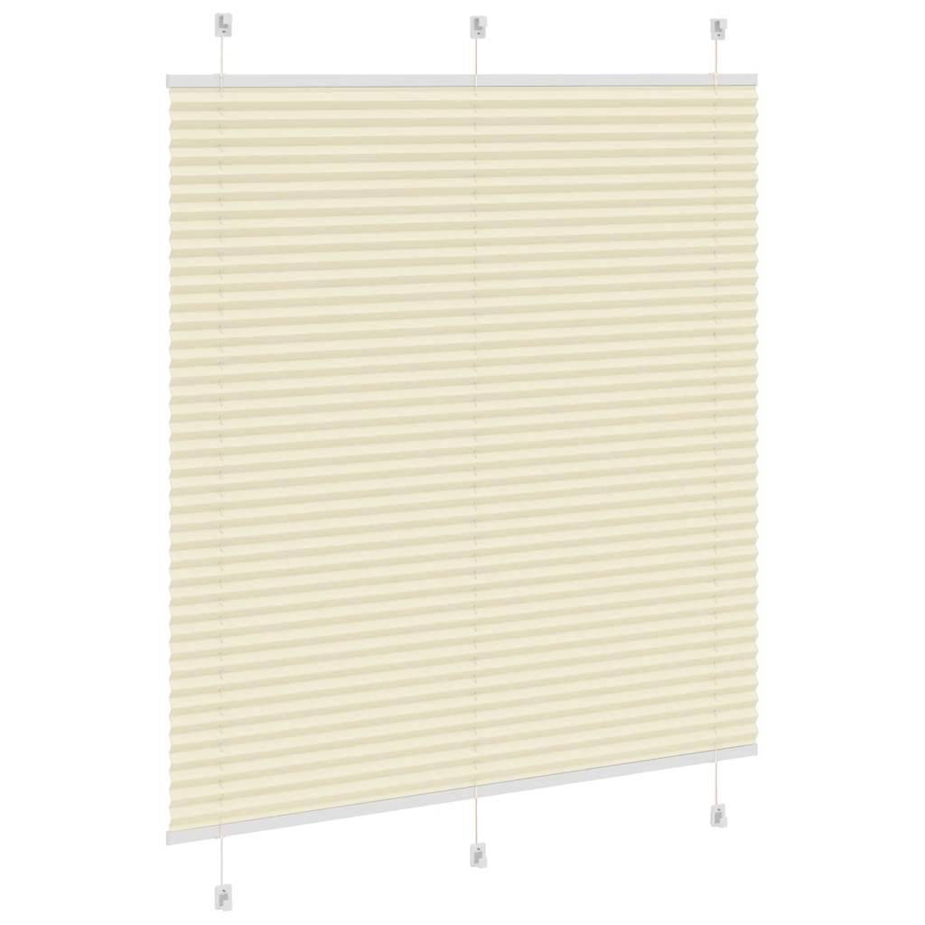 vidaXL Plissee Creme 120x100 cm Stoffbreite 119,4 cm Polyester